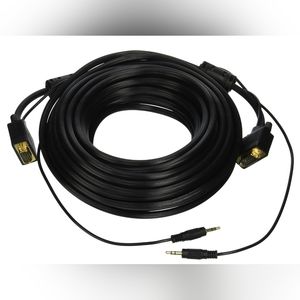 C&E 50ft-Audio-svga Premium VGA/SVGA/XGA/SXGA/UXGA HD15 Monitor Projector Cable